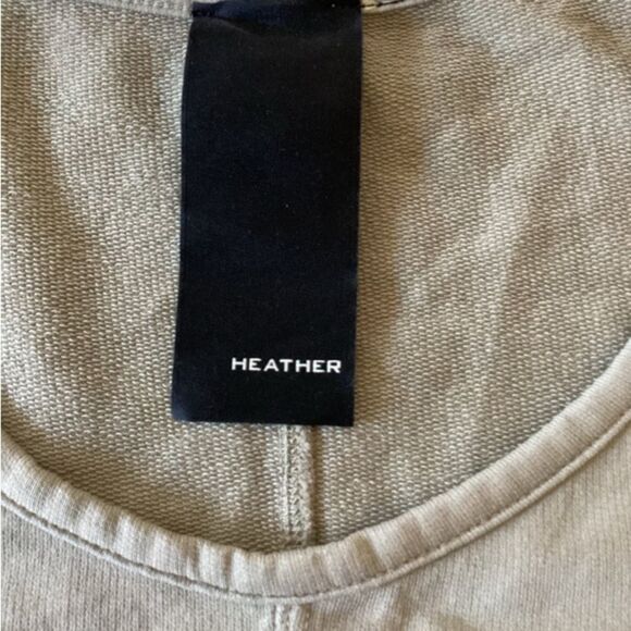 Heather Shirt Top Women’s Size Small Color Pale Green Off the Shoulder - Picture 5 of 8